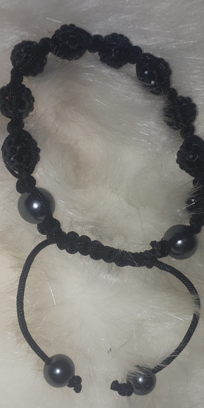 Black shamballa bracelet - Picture 3 of 3